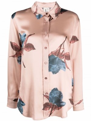 LAutre Chose шелковая рубашка с цветочным принтом L'Autre. Цвет: розовый