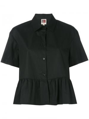 Рубашка с короткими рукавами и оборкой IM Isola Marras I'M. Цвет: чёрный