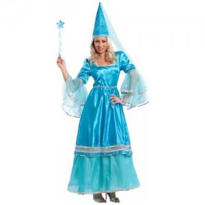 Взрослый костюм феи (1214) 42-44 VENEZIANO. Цвет: голубой