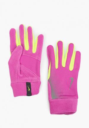 Перчатки беговые Nike WOMENS TECH THERMAL RUNNING GLOVES. Цвет: розовый