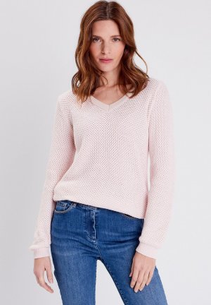 Вязаный свитер MIT V-AUSSCHNITT , цвет rose clair Breal