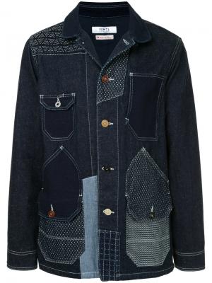 Джинсовая куртка с заплатками Fdmtl. Цвет: синий