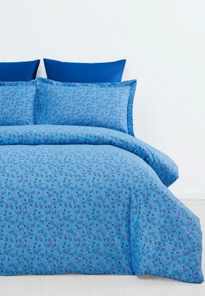 Постельное белье 1,5-спальное Arya home collection Miniso. Цвет: синий
