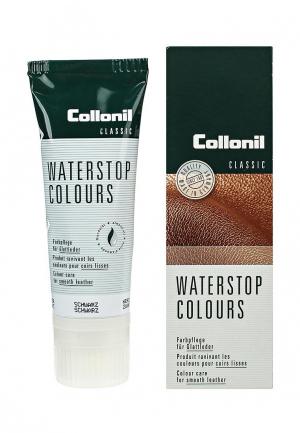 Крем для обуви Collonil Waterstop Colours, черный, гладкой кожи, 75 мл.. Цвет: черный