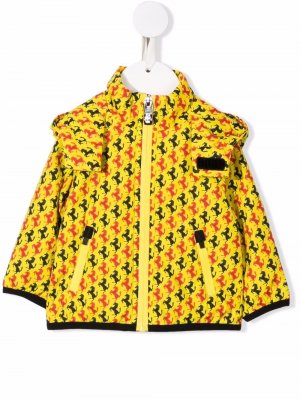 Куртка с логотипом Ferrari Kids. Цвет: желтый