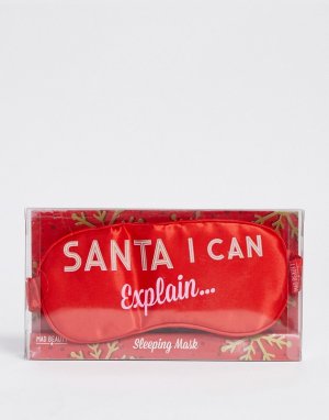 Маска для сна с надписью Santa I Can Explain Jingle Ladies-Бесцветный Beauty Extras