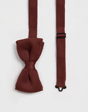 Коричневый трикотажный галстук-бабочка -Коричневый цвет Twisted Tailor