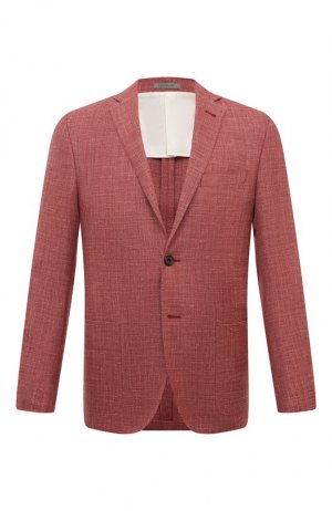Пиджак из шерсти и шелка Corneliani. Цвет: красный