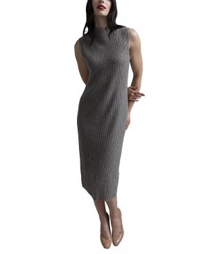 Платье Alexandra без рукавов из смесовой шерсти для беременных , коричневый Emilia George