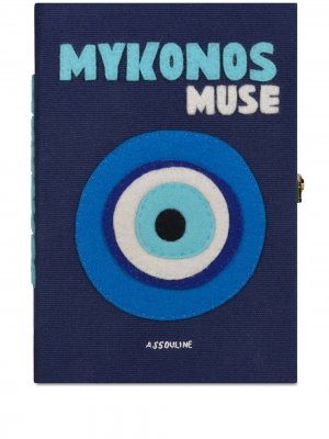 Клатч Mykonos в виде книги Assouline. Цвет: синий