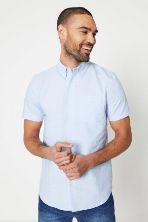 Голубая оксфордская рубашка с коротким рукавом , синий Burton