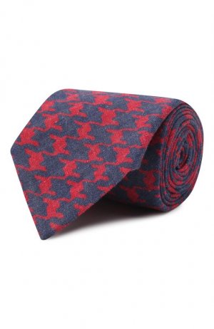 Льняной галстук Kiton. Цвет: красный