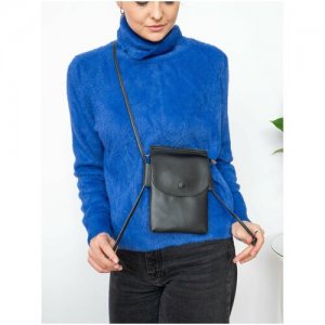 Плоская женская кожаная сумка — современный модный аксессуар OMW-0271/1 OrsOro. Цвет: черный