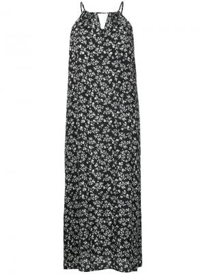 Платье с цветочным узором Estnation. Цвет: чёрный