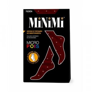 Носки , 70 den, размер 0 (UNI), бордовый, черный MiNiMi. Цвет: бордовый/черный