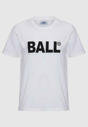 Футболка с принтом , белый BALL. Цвет: белый