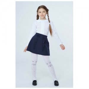 Школьная блузка для девочки, цвет белый, рост 134 Модные Ангелочки