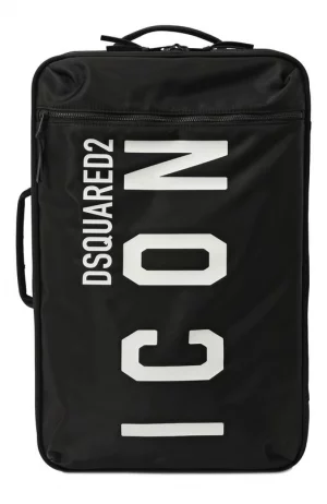 Текстильный чемодан Icon small Dsquared2. Цвет: чёрный