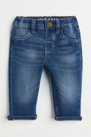 Супермягкие джинсы стандартного кроя , синий деним H&M
