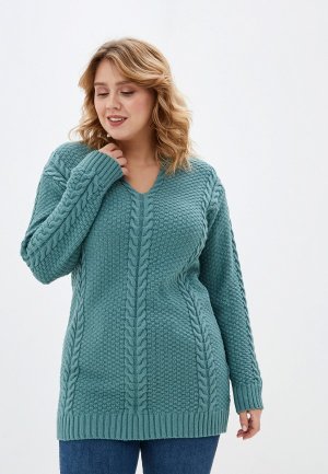 Пуловер Milana Style. Цвет: бирюзовый