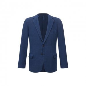 Льняной пиджак 120% Lino. Цвет: синий