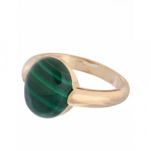 Кольцо помолвочное , малахит, размер 20, зеленый Lotus Jewelry. Цвет: зеленый