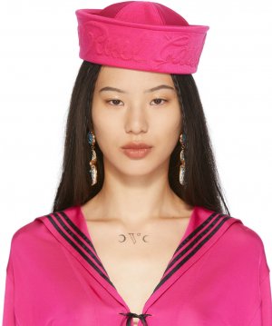 Pink Neoprene Sailor Cap Jean Paul Gaultier. Цвет: shockingpin