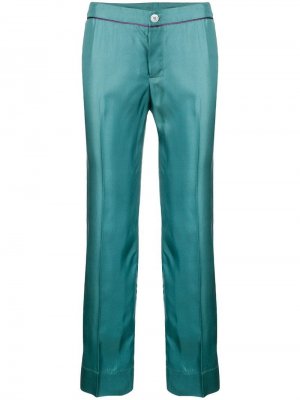 Укороченные брюки с контрастной отделкой F.R.S For Restless Sleepers. Цвет: зеленый