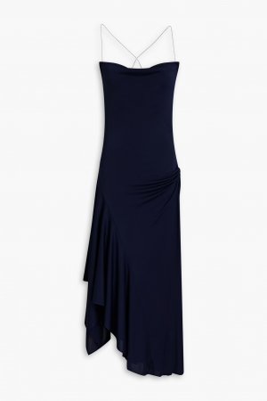 Платье миди из джерси асимметричного кроя со сборками и вырезами , темно-синий 3.1 Phillip Lim