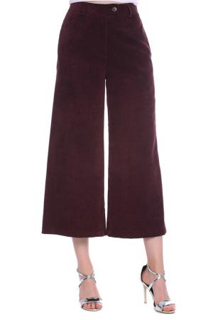 3-4 pants Emma Monti. Цвет: burgundy