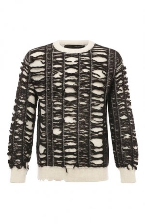 Шерстяной свитер Isabel Benenato. Цвет: чёрно-белый