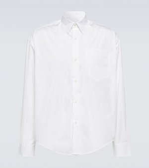 Рубашка из хлопкового поплина Ami Paris, белый Paris