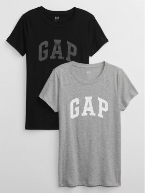 Комплект из 2 футболок стандартного кроя Gap, серый GAP