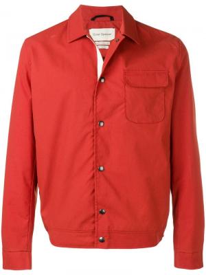 Вощеная куртка-рубашка Oliver Spencer. Цвет: красный