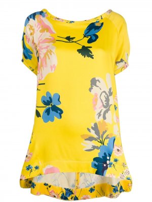Блузка с цветочным принтом Antonio Marras. Цвет: желтый