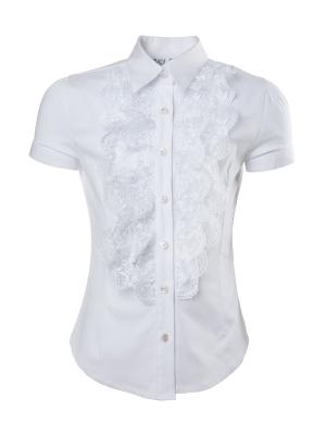 Блуза для девочки badi junior. Цвет: белый