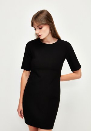 Повседневное платье ROUND NECK MINI , цвет black adL