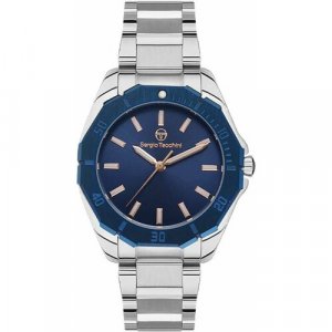 Наручные часы , серебряный, синий SERGIO TACCHINI. Цвет: синий/серый/серебристый