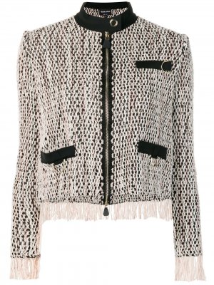 Пиджак на молнии тканого дизайна Giorgio Armani. Цвет: бежевый