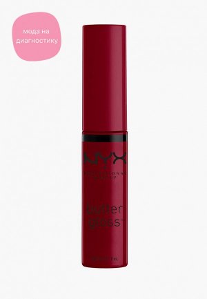 Блеск для губ Nyx Professional Makeup Butter Lip Gloss, оттенок 39, Rocky Road, 8 мл. Цвет: бордовый