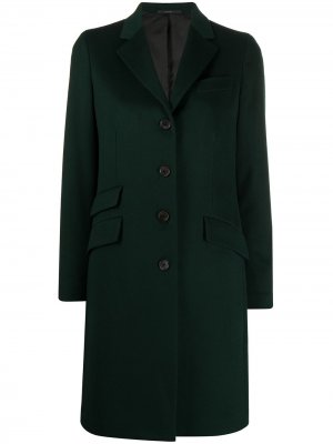 Однобортное пальто с карманами Paul Smith. Цвет: зеленый