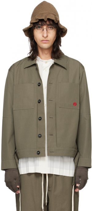 Пиджак цвета хаки с круглым вырезом Craig Green