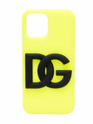 Чехол для iPhone 12 Pro Max с логотипом Dolce & Gabbana. Цвет: желтый