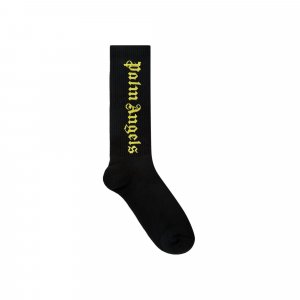 Классические носки с логотипом , цвет: черный/золотой Palm Angels