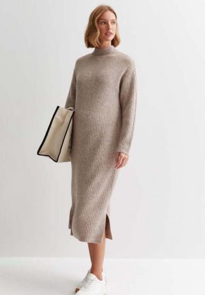 Трикотажное платье MATERNITY HIGH NECK , цвет mink New Look