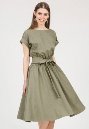 Платье Olivegrey ROKIO. Цвет: зеленый