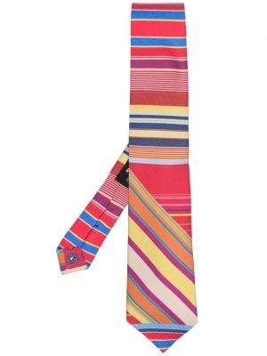 Шелковый галстук Striped Jacquard ETRO. Цвет: розовый
