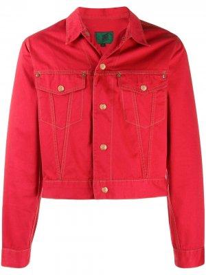 Укороченная джинсовая куртка 1988-го года Jean Paul Gaultier Pre-Owned. Цвет: красный
