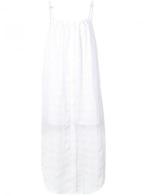 Клетчатое платье Flora Onia. Цвет: белый