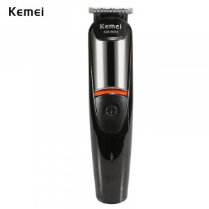 Перезаряжаемая машинка для стрижки волос , профессиональная 0 мм триммер с непокрытой головой, электробритва, бритва KM-5051 Kemei